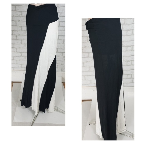 Always Black White Color Block Striped Maxi Dress - Picture 2 of 4